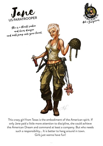 Hot & Dangerous: Jane the US Paratrooper (28mm)