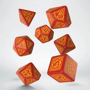 Kości RPG Pogromców Smoków Czerwono-Pomarańczowe (7)