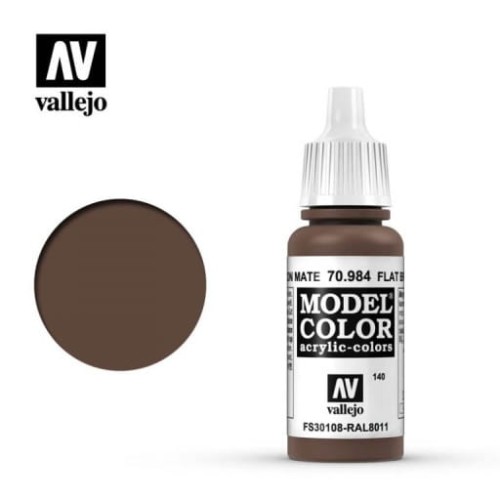 Vallejo Model Color Flat Brown (140) 70.984 17ml.