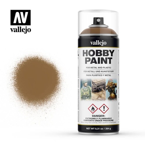 Vallejo Hobby Spray Paint - Leather Brown 28.014 400ml.