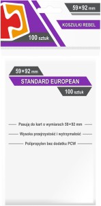 Koszulki na karty Rebel: Standard European (59x92mm ), 100 sztuk
