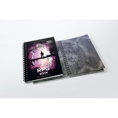 RPG Book - Fantasy Worlds - Format A4 - siatka heksagonalna