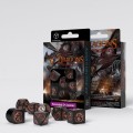 Kości RPG Smocze Modern Czarno-miedziane