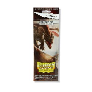 Dragon Shield: Perfect Fit Inner Sleeves - Sealable -smoke/clear (100)