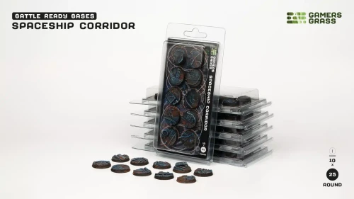Gamers Grass: Spaceship Corridor Bases, Round 25mm