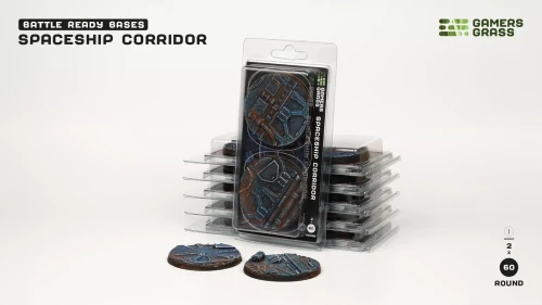 Gamers Grass: Spaceship Corridor Bases, Round 60mm  