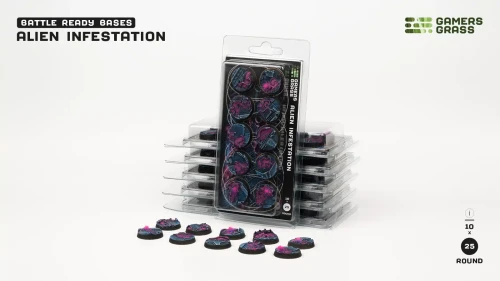 Gamers Grass: Alien Infestation Bases, Round 25mm