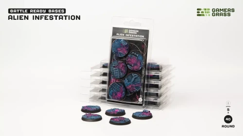 Gamers Grass: Alien Infestation Bases, Round 40mm