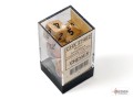 Chessex Ivory Marble/Black Polyhedral Dice Set