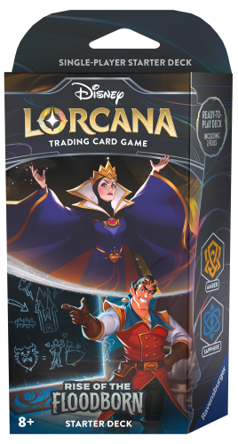 Disney Lorcana TCG: Rise of The Floodborn - Gaston & Queen (Amber & Sapphire) Starter Deck