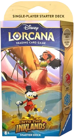 Disney Lorcana TCG: Into the Inklands - Moana & Uncle Scrooge (Ruby & Sapphire) Starter Deck