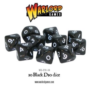 Warlord Games D10s Dice Set -Black