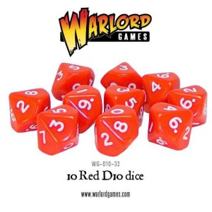 Warlord Games D10s Dice Set -Red
