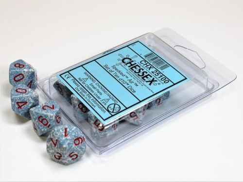 Chessex Speckled Air Set of Ten d10s