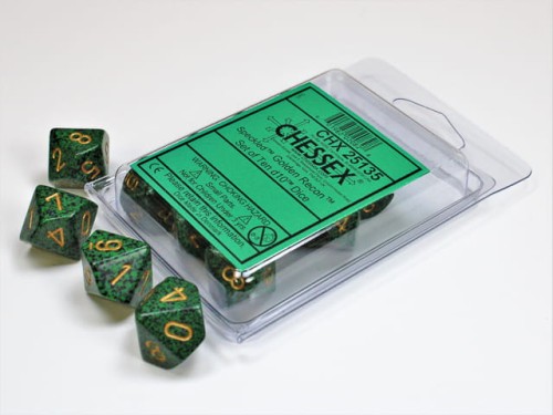 Chessex Speckled Golden Recon Set of Ten d10s