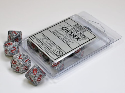 Chessex Speckled Granite Set of Ten d10s