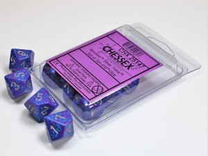 Chessex Speckled Silver Tetra Set of Ten d10s