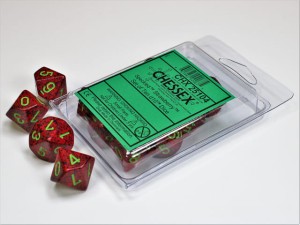 Chessex Speckled Strawberry Set of Ten d10s