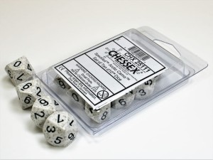 Chessex Speckled Arctic Camo Set of Ten d10s