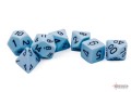 Chessex Opaque Pastel Blue/Black Polyhedral 7 Dice Set