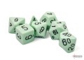 Chessex Opaque Pastel Green/Black Polyhedral 7 Dice Set 