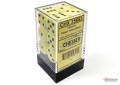 Chessex Opaque Pastel Yellow/Black  Set of 12 d6 (16mm)