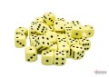 Chessex Opaque Pastel Yellow/Black Set of 36 d6 (12mm)