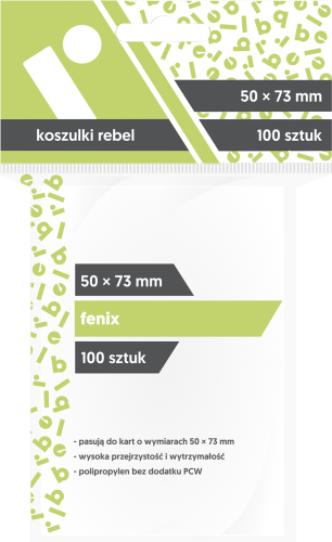 Koszulki na karty Rebel: Fenix (50x73mm), 100 sztuk