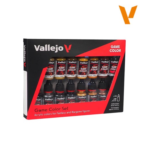 Vallejo Model Color Paint Set: Leather & Metal 72.189