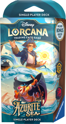 Disney Lorcana TCG: Azurite Sea - Jim Hawkins  & Tygrysek (Amber & Ruby) Starter Deck