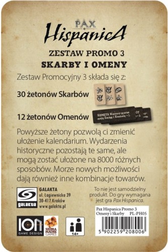 Pax Hispanica: Zestaw Promo 3 - Omeny i Skarby