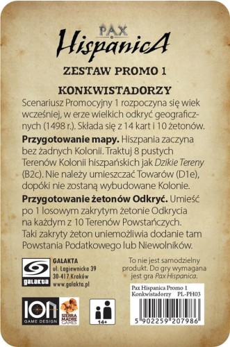 Pax Hispanica: Zestaw Promo 1 - Konkwistadorzy