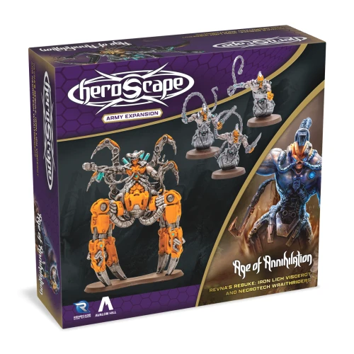 HeroScape: Revna's Rebuke -Iron Lich Viscerot and Necrotech Wraithriders Army Expansion