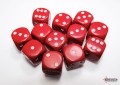 Chessex: - zestaw k6 16mm Opaque Red/White