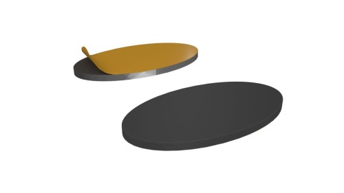 Naklejki magnetyczne do podstawek owalnych 75 mm x 42 mm z wklęsłym spodem (5)