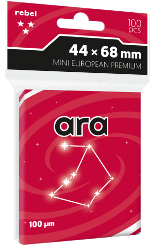 Koszulki na karty Rebel: Ara Premium- Mini European (44x68mm), 100 sztuk