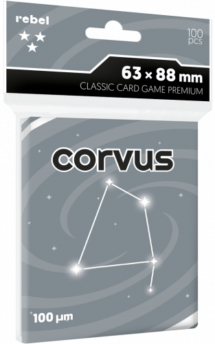 Koszulki na karty Rebel: Corvus Premium (63,5x88 mm), 100 sztuk