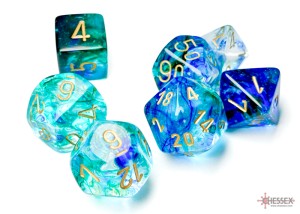 Chessex: Nebula Luminary Oceanic/gold 