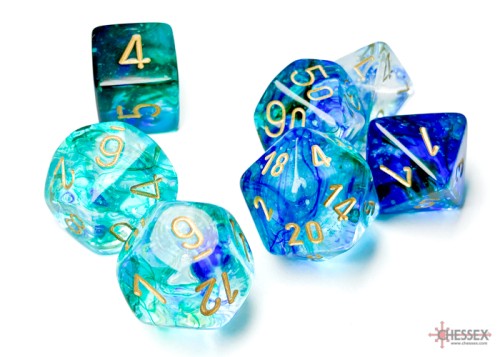 Chessex: Nebula Luminary Oceanic/gold 
