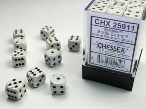Chessex: Speckled Arctic Camo Set of 36 d6 (12mm)