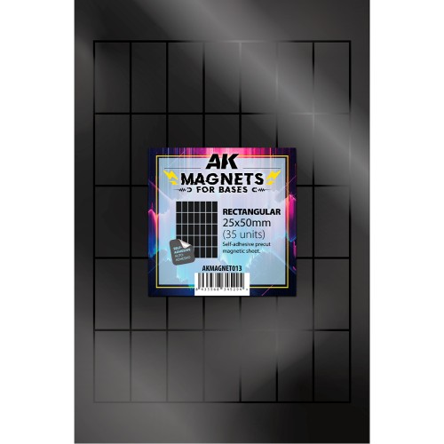 Rectangular Magnet For Bases 25x50mm (35 Units)