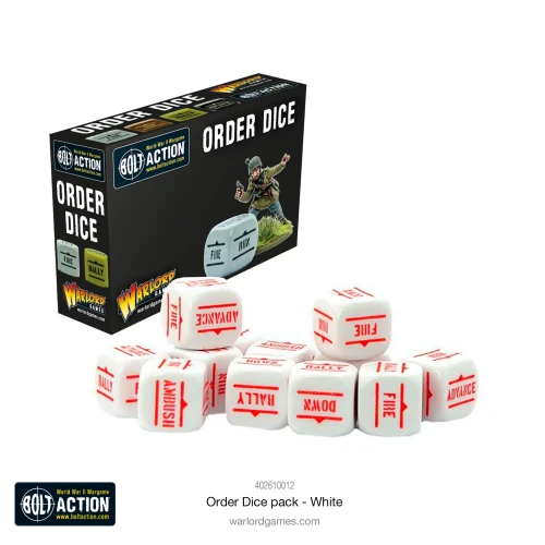 Bolt Action: Orders Dice - White