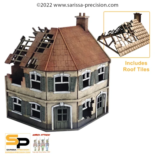 Destroyed Corner Terrace House