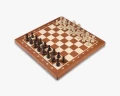 Szachy Drewniane Turniejowe Nr 4  Węgiel