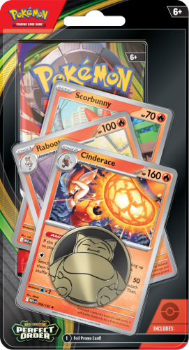 Pokemon ME03 Perfect Order Premium Checklane Blister - Cinderace/Raboot/Scorbunny