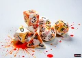 Chessex Brush Polyhedral Sunrise/black 7-Die Set