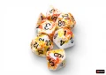 Chessex Brush Polyhedral Sunrise/black 7-Die Set