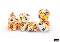 Chessex Brush Polyhedral Sunrise/black 7-Die Set