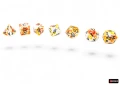 Chessex Brush Polyhedral Sunrise/black 7-Die Set