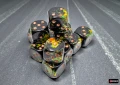 Chessex Brush Deep Forest/gold 16mm d6 Dice Block (12 dice)